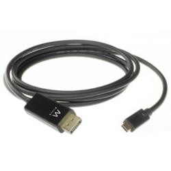 Cable USBc Macho a Displayport Macho de 2 metros Ewent EW9826 Negro