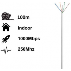 Cable de Red Cat.6 U/UTP PVC 100 metros Ewent