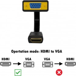 Adaptador de Vídeo HDMI Macho a VGA Hembra de 0,15m Ewent EW9869 Negro