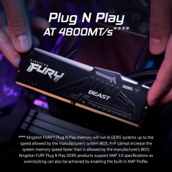 Memoria DDR5 5600Mhz 8GB Kingston Fury Beast RGB CL40