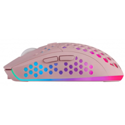 Raton mars gaming mmw3 rosa inalambrico optico 3200dpi 6 botones