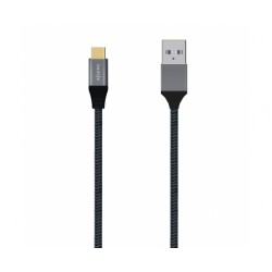 Rizo Empleado Mula AISENS Cable USB 3.1 Gen2 Aluminio 10Gbps 3A Tipo USB-C/M-A/M Gris 0.5M