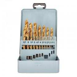 JUEGO BROCAS 19 PCS TITANIO...