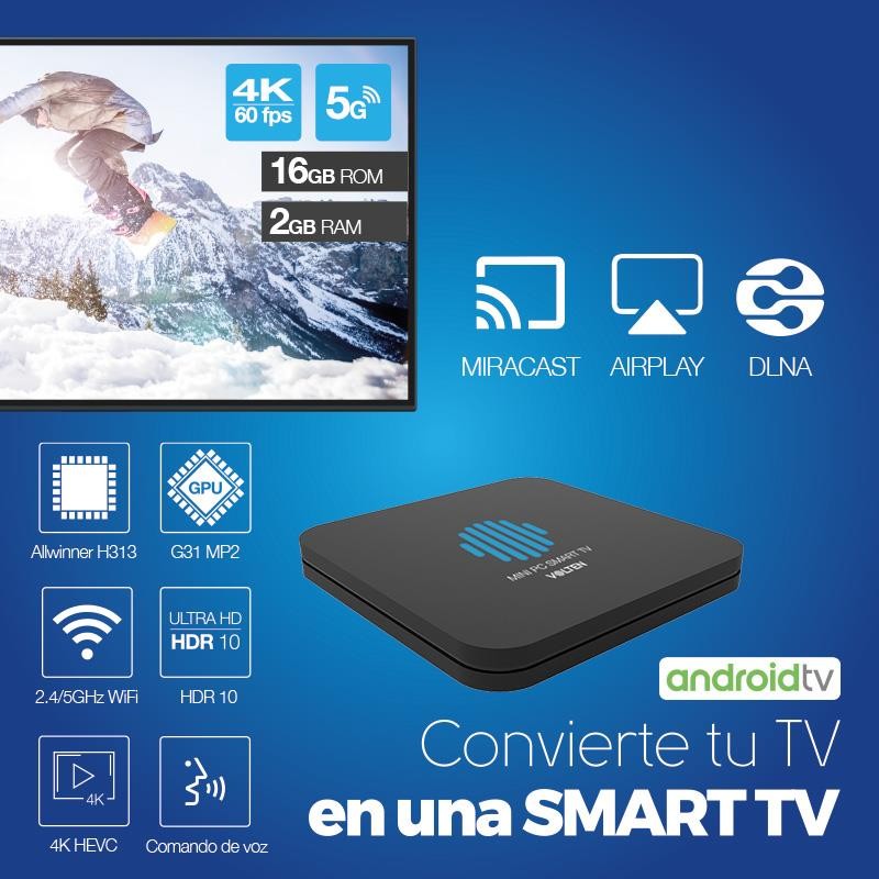 MINI PC SMART TV 1GB/8GB/5G 4K VOLTEN
