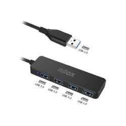 Hub NILOX 4p Usb3.0 Negro...