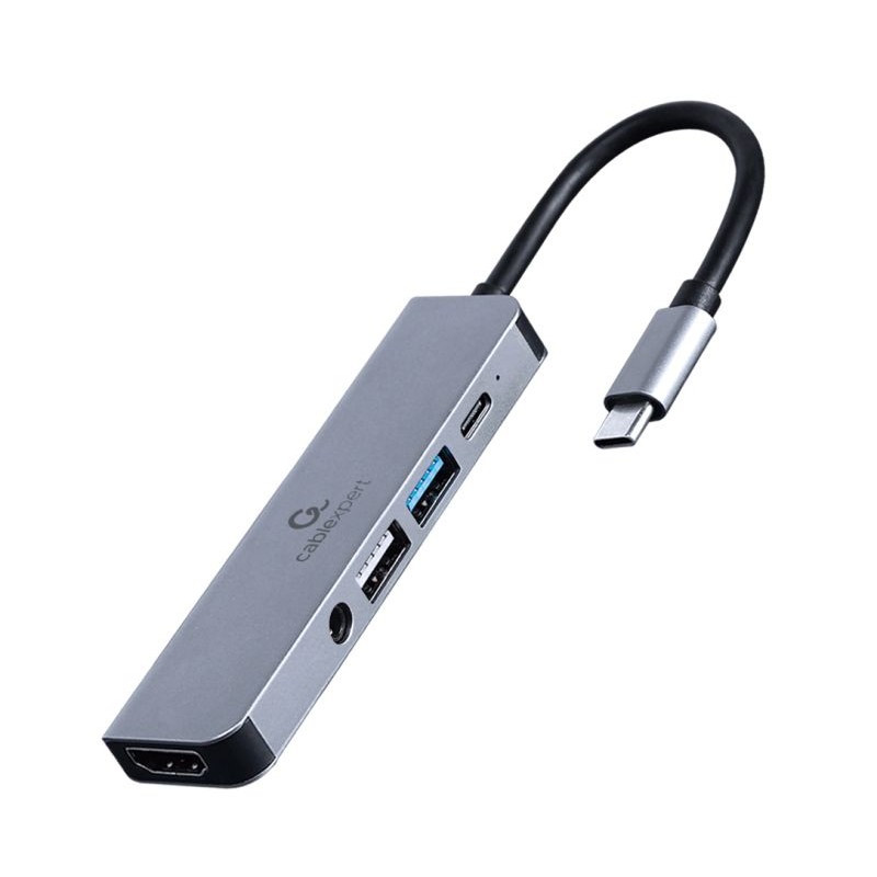 granero Riego Santo GEMBIRD ADAPTADOR USB-C A 5 EN 1 Hub + HDMI + PD + stereo audio