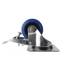 Rueda ancha azul de 80mm...