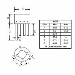 Diodo puente B40 C1500