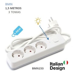 Regleta 3 tomas 1 5m BMN153...