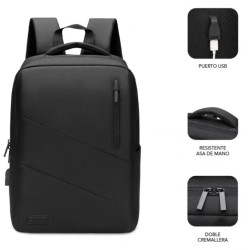 Mochila para Portátil 15,6" Subblim City Backpack Negra