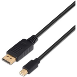 Cable mini Displayport Macho a Displayport Macho de 2m Aisens Negro