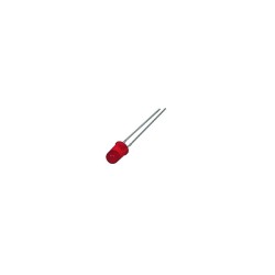 Led 5mm rojo difuso 50mcd 30º