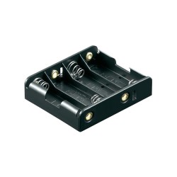 Portapila 4 x AA plano con...