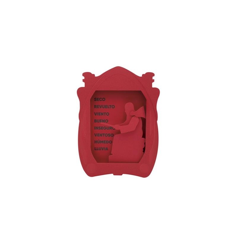 FRAILE DEL TIEMPO Higrometro desde 1984 Colores Rojo