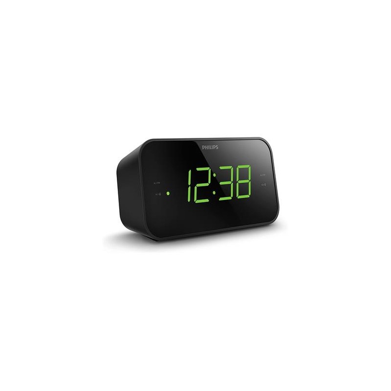 PHILIPS Radio Reloj Despertador Digital R3306 Doble Alarma Negro
