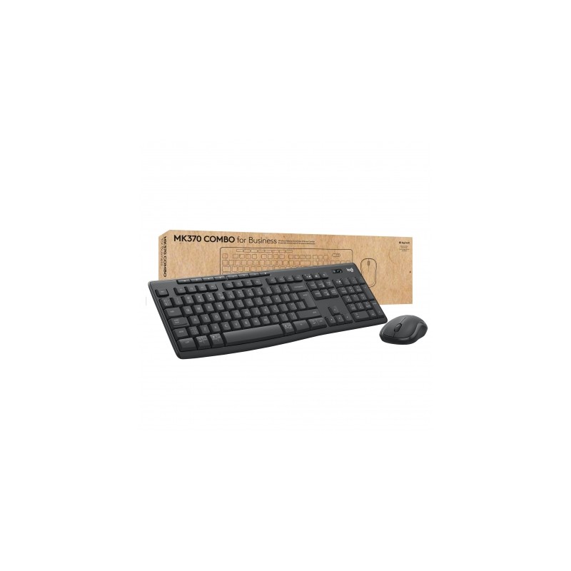 Logitech MK370 Combo for Business teclado Ratón incluido RF Wireless +  Bluetooth QWERTY Internacional de EE.UU. Grafito