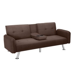 SOFA CAMA MARRON...