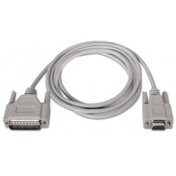 NANOCABLE CABLE SERIE NULL MODEM DB9H-DB25M 1.8 M