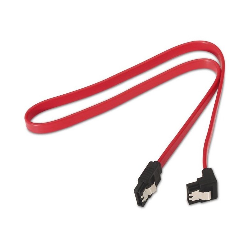 NANOCABLE CABLE DE DATOS SATA ACODADO CON ANCLAJE