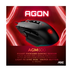 AOC AGON AGM600 ratón Juego...