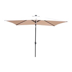 PARASOL BEIGE LUCES LED...