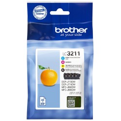 Tinta Brother LC3211 Pack de los 4 Colores