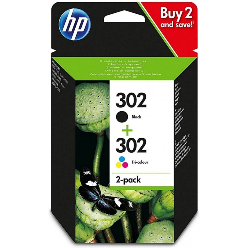 Tinta HP 302 Pack Negro/Color X4D37AE