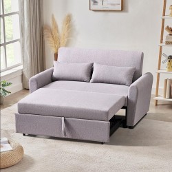 SOFÁ CAMA GRIS 2 ASIENTOS...