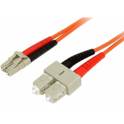Cable de Fibra Duplex Multimodo LC/SC 1m StarTech
