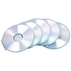 Caja CD/DVD Redondas x5 Fellowes Round Clear