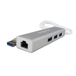 Adaptador USB a RJ45 + Hub USB 3.0 Approx APPC07GHUB