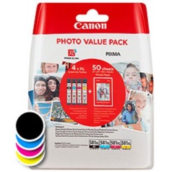 Tinta Canon 581XL Pack de los 4 Colores