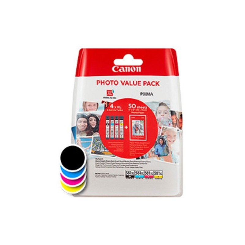 Tinta Canon 581XL Pack de los 4 Colores