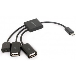 Cable OTG USB M - OTG USB H + 2x USB AH Gembird