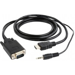 Cable HDMI M - VGA M y Audio 3m Cablexpert