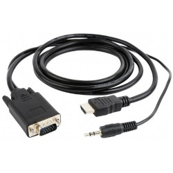 Cable HDMI M - VGA M y Audio 1,8m Cablexpert