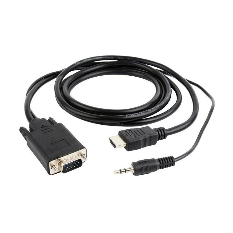 Cable HDMI M - VGA M y Audio 1,8m Cablexpert