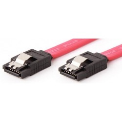 Cable SATA III Datos 1m Cablexpert Rojo Clips Metal