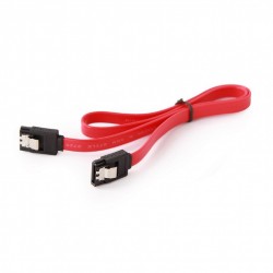 Cable SATA III Datos 1m Cablexpert Rojo Clips Metal