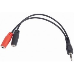 Cable Jack 3,5mm M / Auricular y Micro Cablexpert Negro