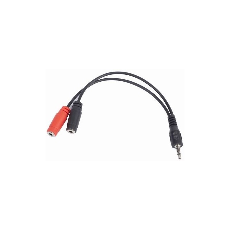 Cable Jack 3,5mm M / Auricular y Micro Cablexpert Negro