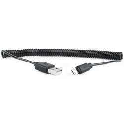 Cable USB AM - MicroUSB BM 1,8m en Espiral Cablexpert