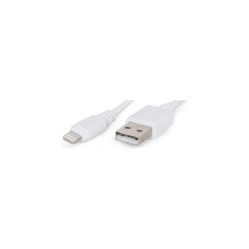 Cable USB AM - Lightning 1m Cablexpert Blanco