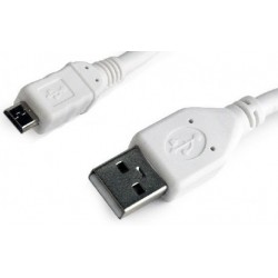 Cable USB AM - MicroUSB BM 1m Cablexpert Blanco