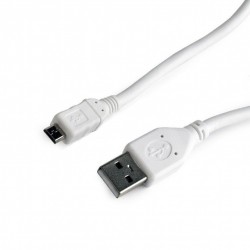 Cable USB AM - MicroUSB BM 1m Cablexpert Blanco