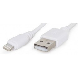 Cable USB AM - Lightning 2m Cablexpert Blanco