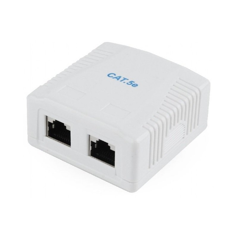 Roseta de Superficie RJ45 FTP Cat.5e Cablexpert Doble