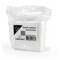 Roseta de Superficie RJ45 FTP Cat.5e Cablexpert Doble