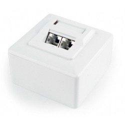 Roseta de Superficie RJ45 Cat.6 Cablexpert Doble