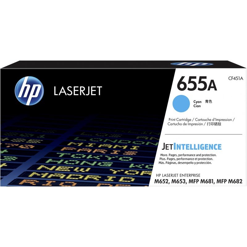 Toner HP 655A Cian CF451A